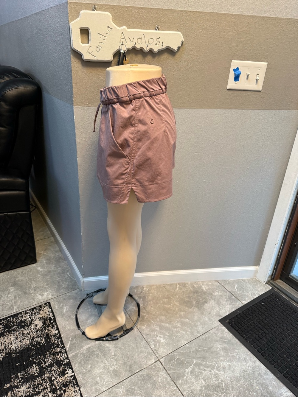 lululemon athletica High-Waist Drawstring Shorts in Dusty Mauve - Picture 3 of 5